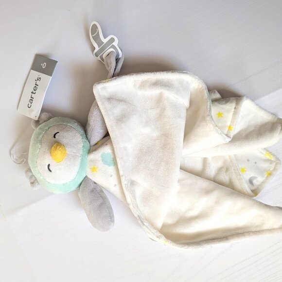 Carter's Security Blanket With Pacifier Holder Plush Lovey Animal Galaxy 15"x14" - Picture 6 of 7